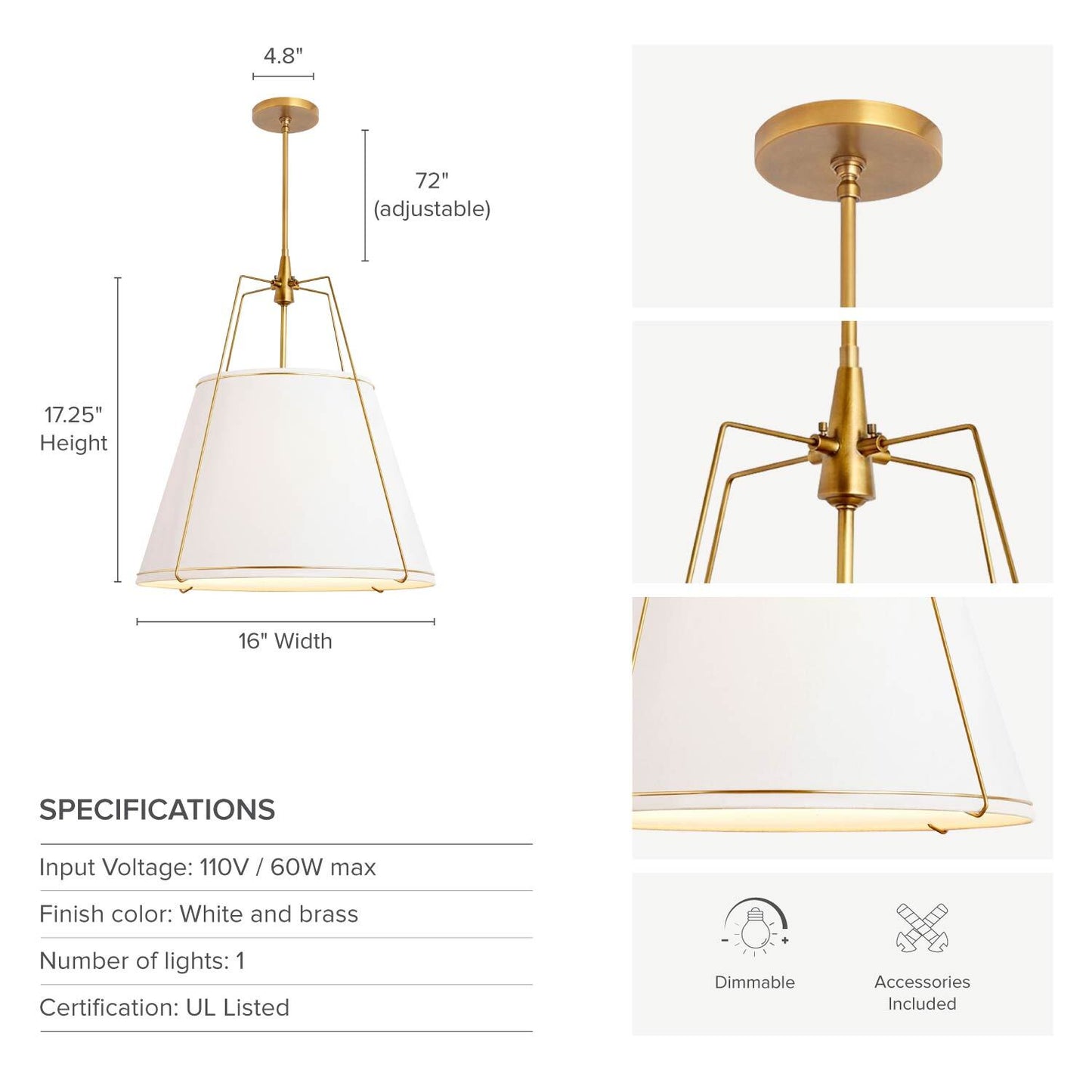 arthur white conical contemporary light