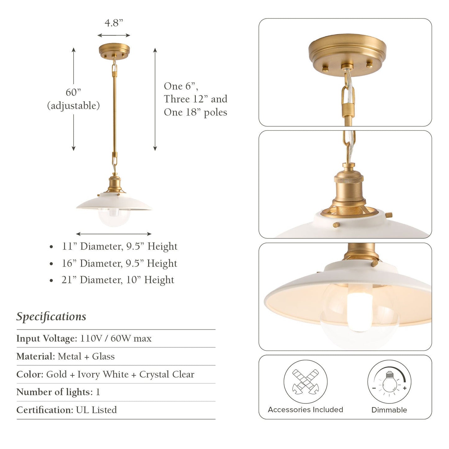 Lanesra Glass Pendant Light