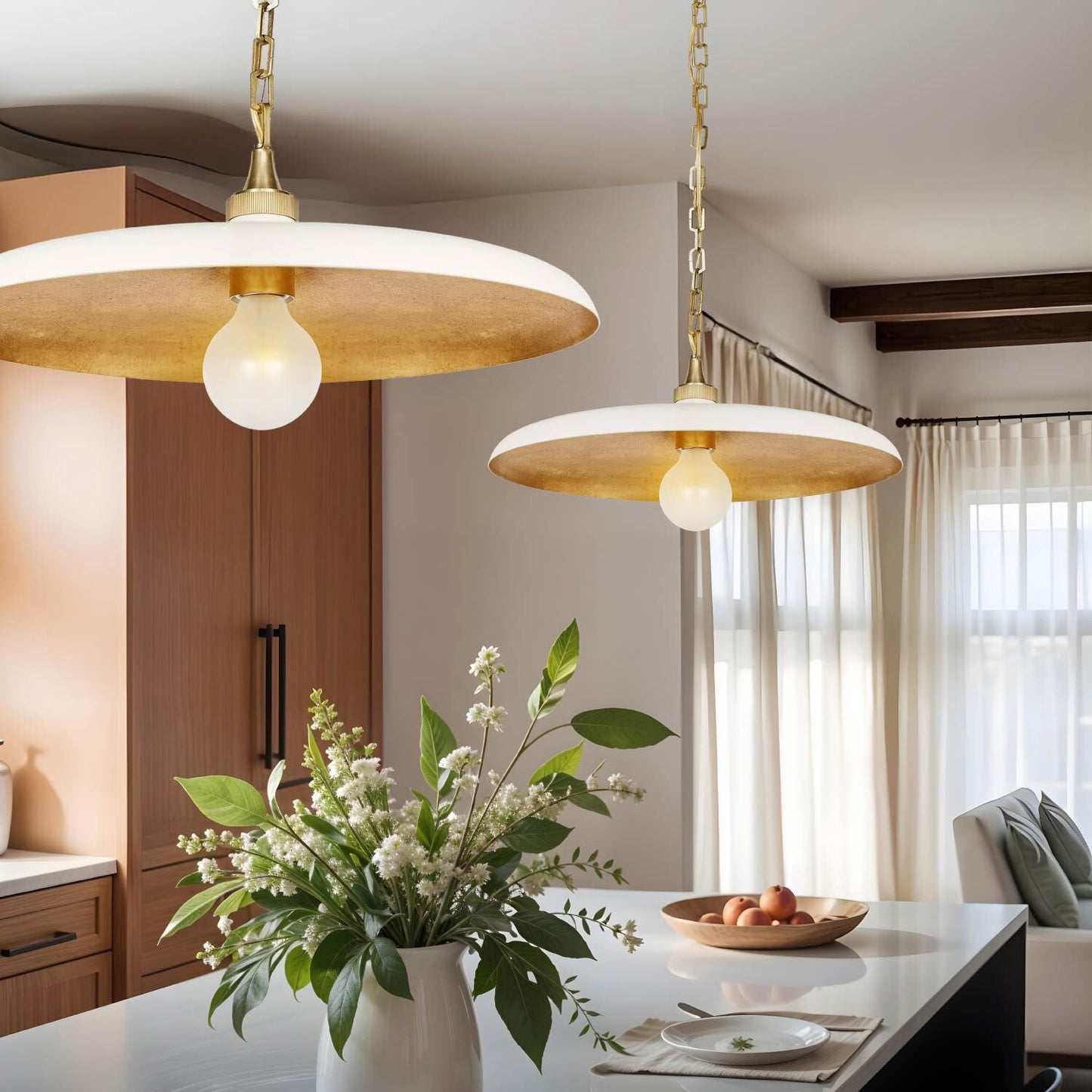 Natalia Dome Contemporary Light Brass
