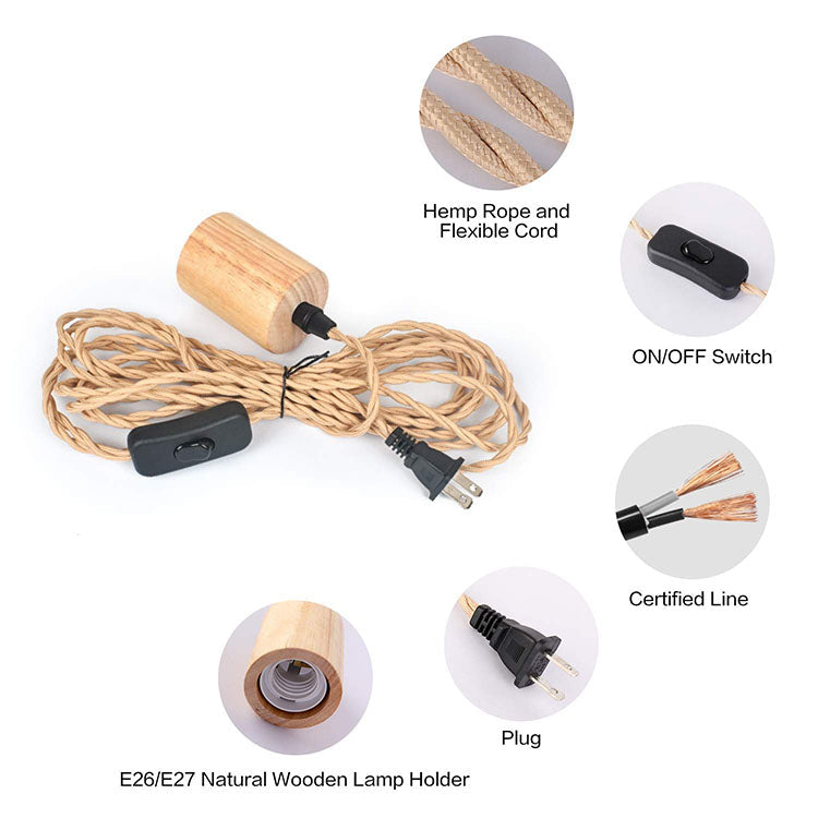 natural plug in pendant lighting kit