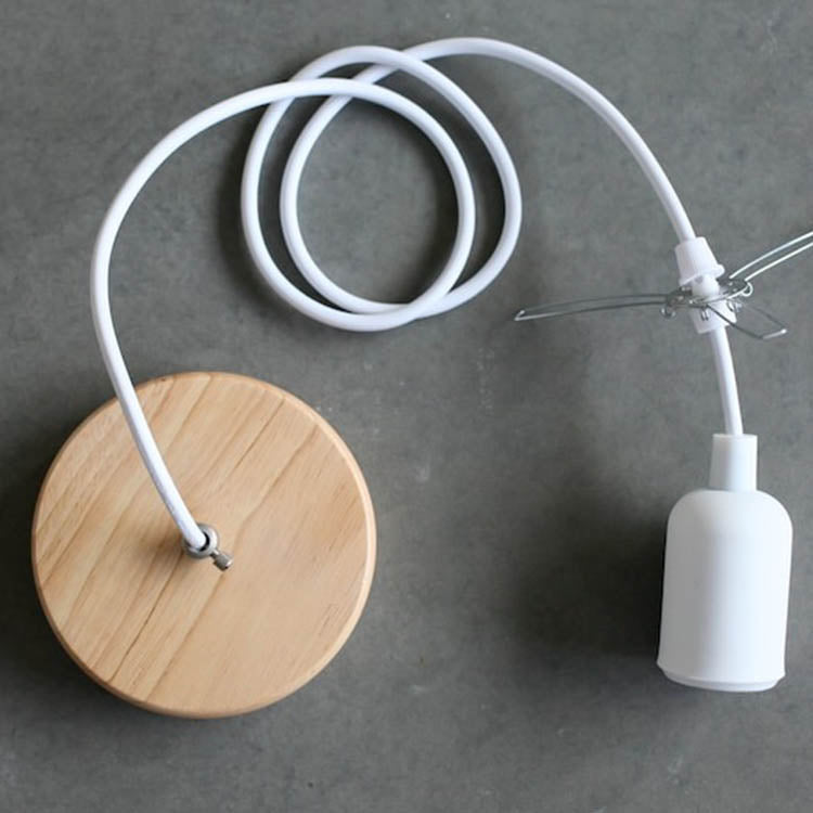 white hardwired pendant lighting kit