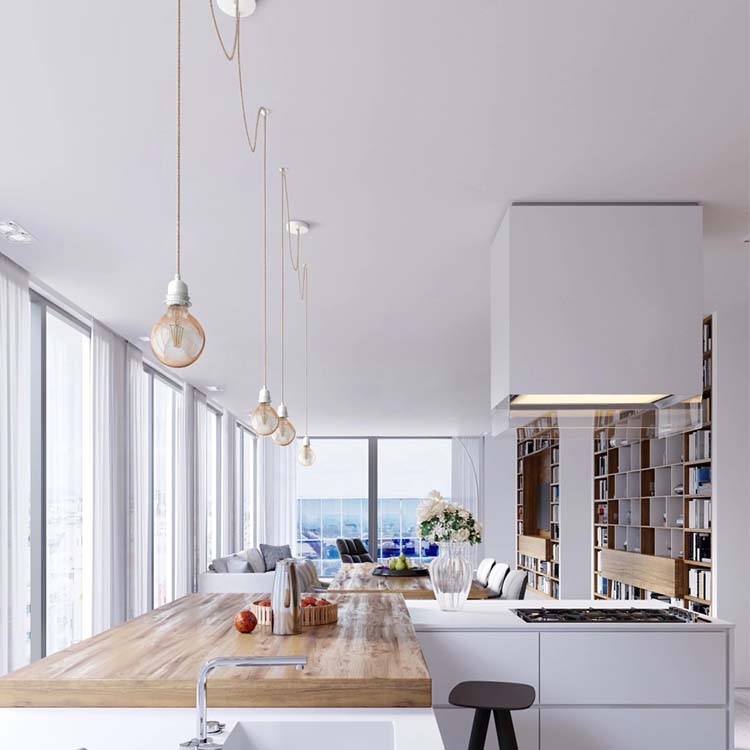 white plug in pendant hanging light kit