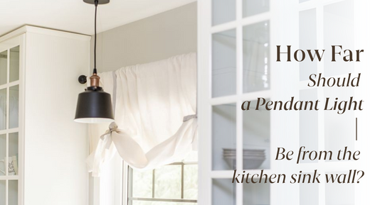 pendant light over kitchen sink distance from wall