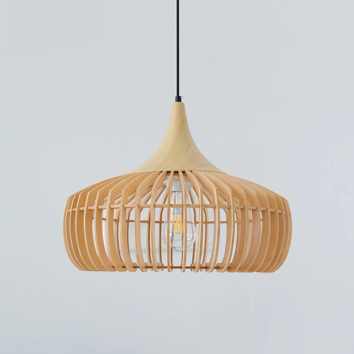 din wood pendant lamp for bedroom