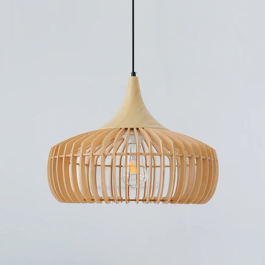 din wood pendant lamp for bedroom