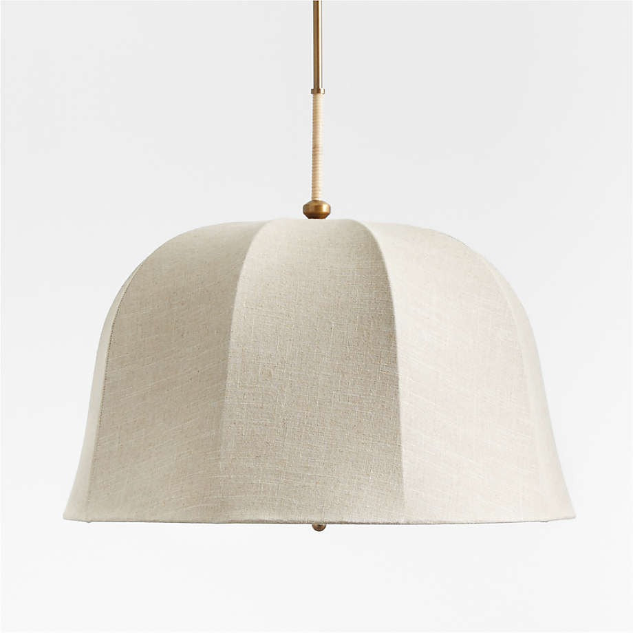 allegra rattan and linen dome pendant light for kitchen