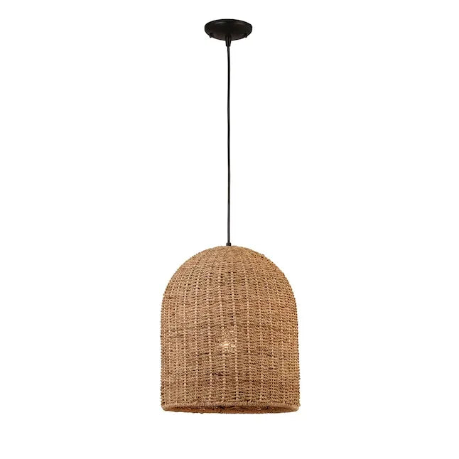 allen roth rattan pendant light for bedroom