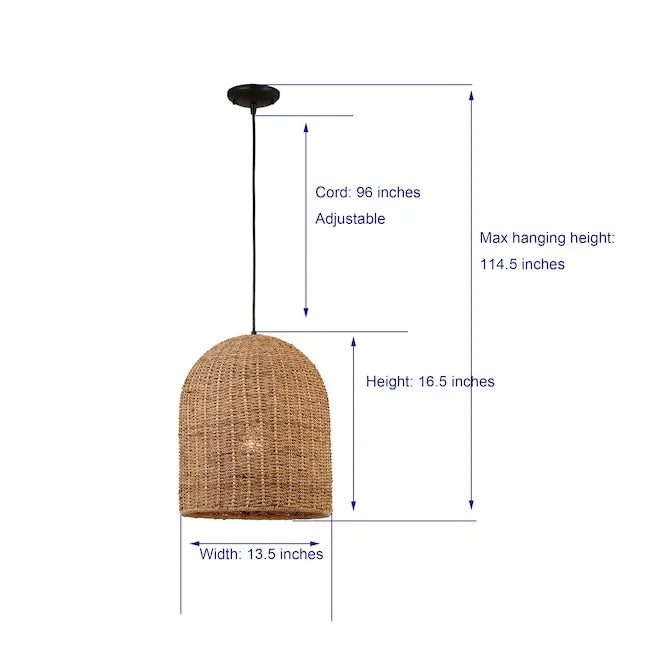 allen roth rattan pendant light for kitchen