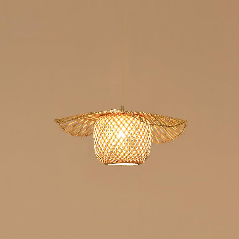 bamboo lotus leaf pendant lamp for bedroom