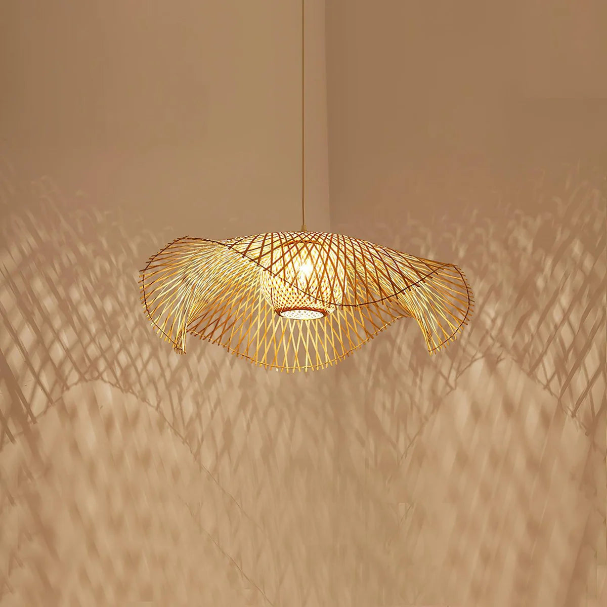 bamboo lotus leaf pendant lamp for kitchen