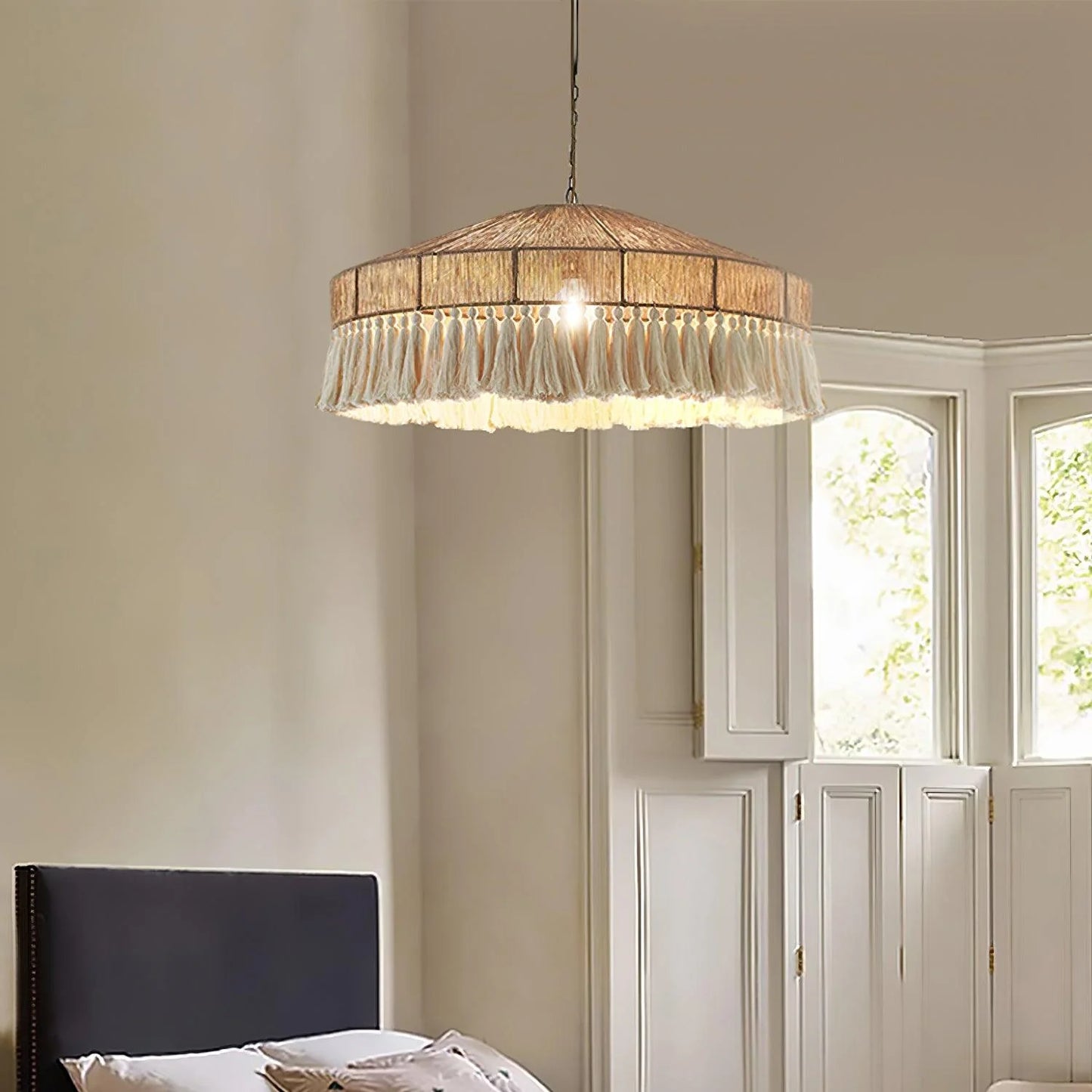 bohemian fringe pendant lamp for bedroom