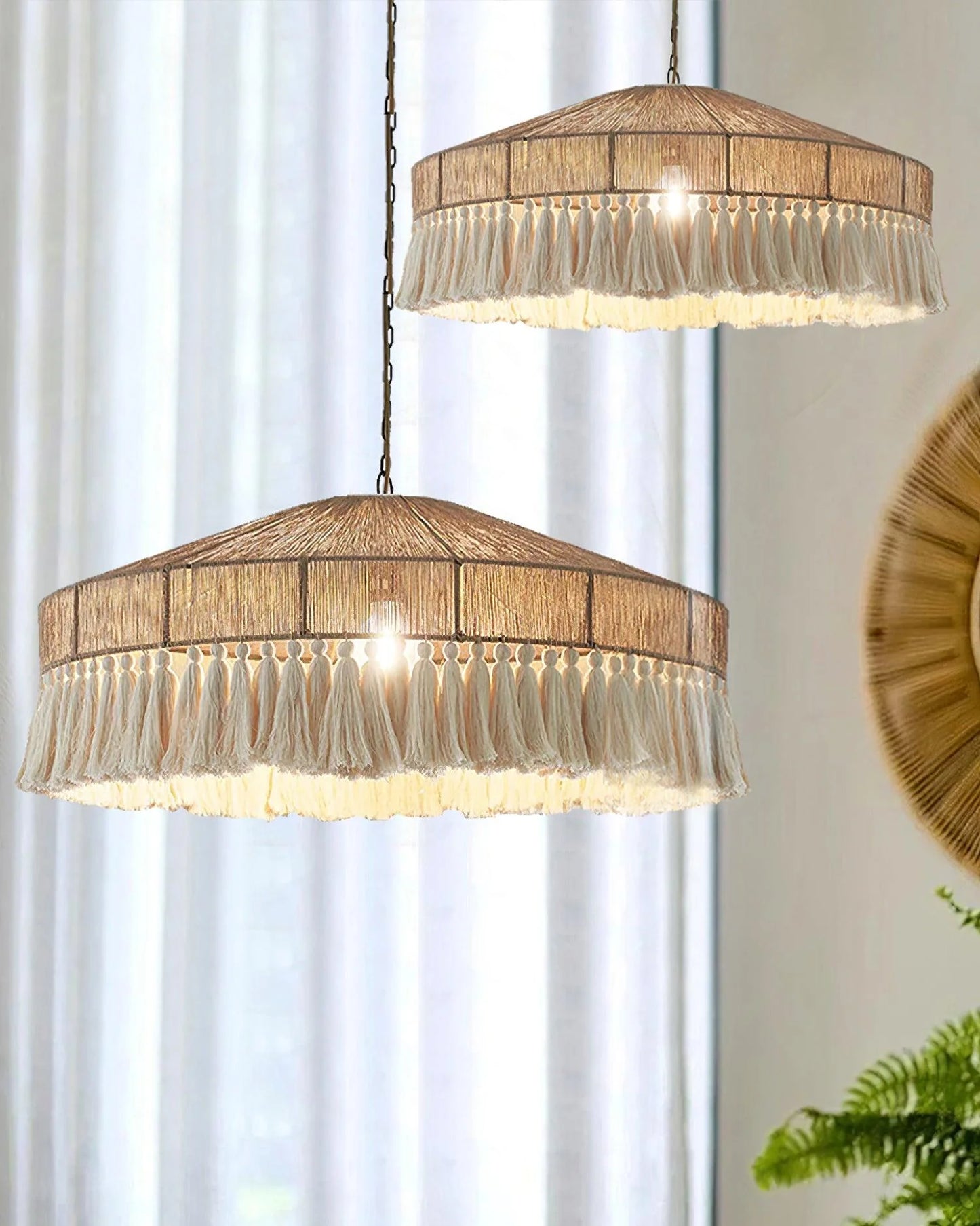 bohemian fringe pendant lamp for home office