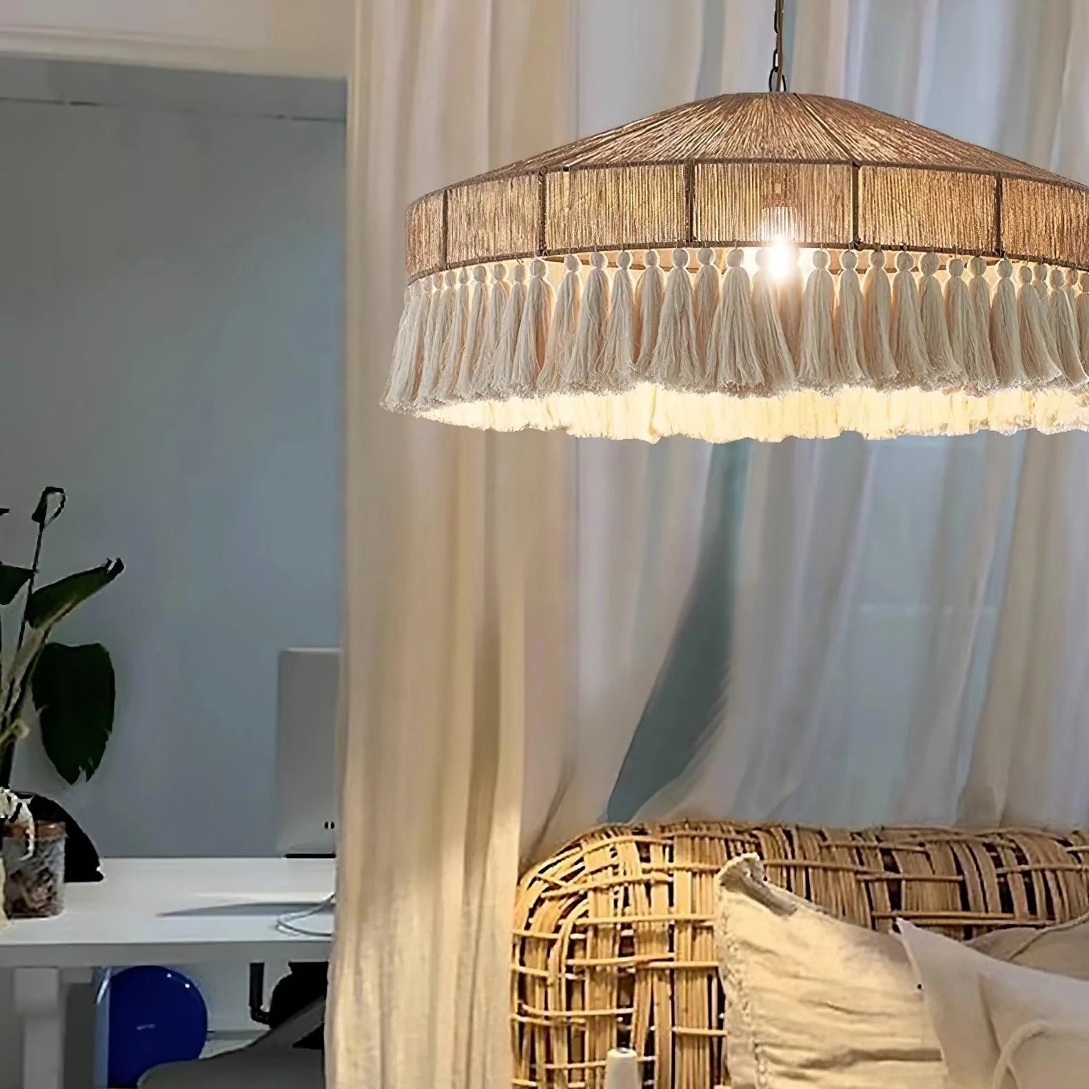 bohemian fringe pendant lamp for living room