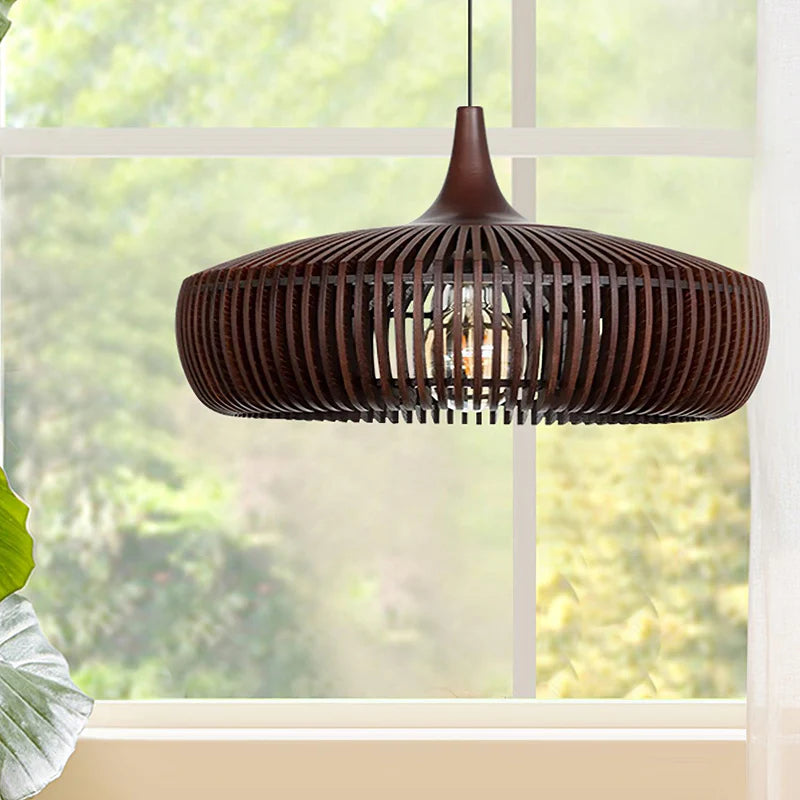 din wood pendant light for outdoor