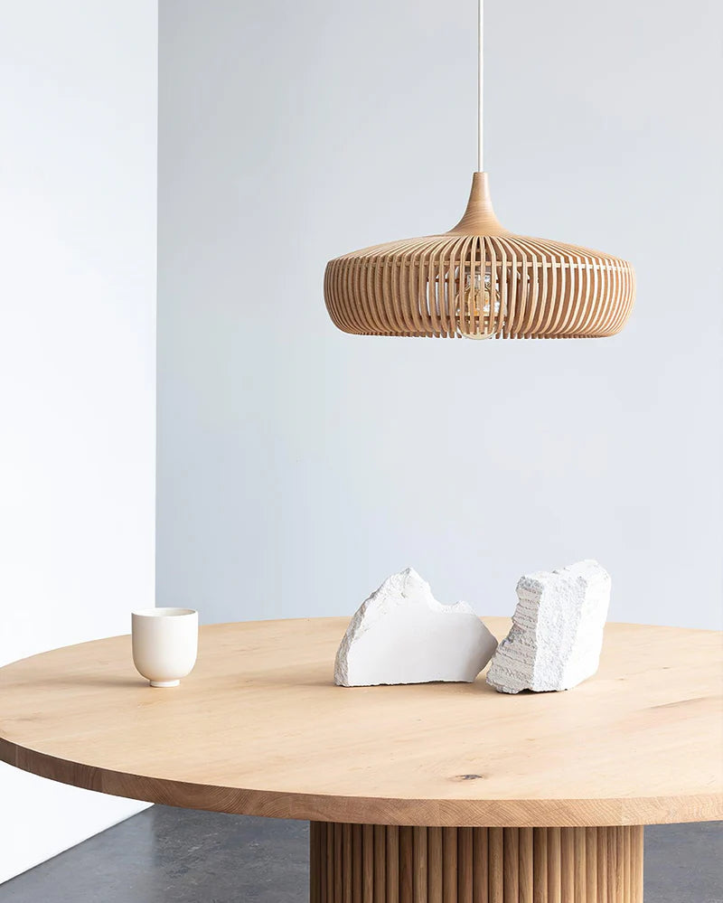 din wood pendant light for tearoom