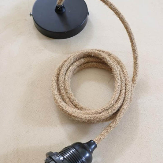 jute ceiling pendant light kit