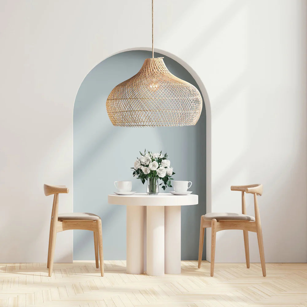 kloe rattan pendant light for dining table