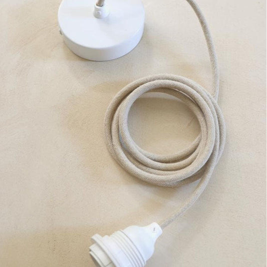 linen covered ceiling light pendant kit