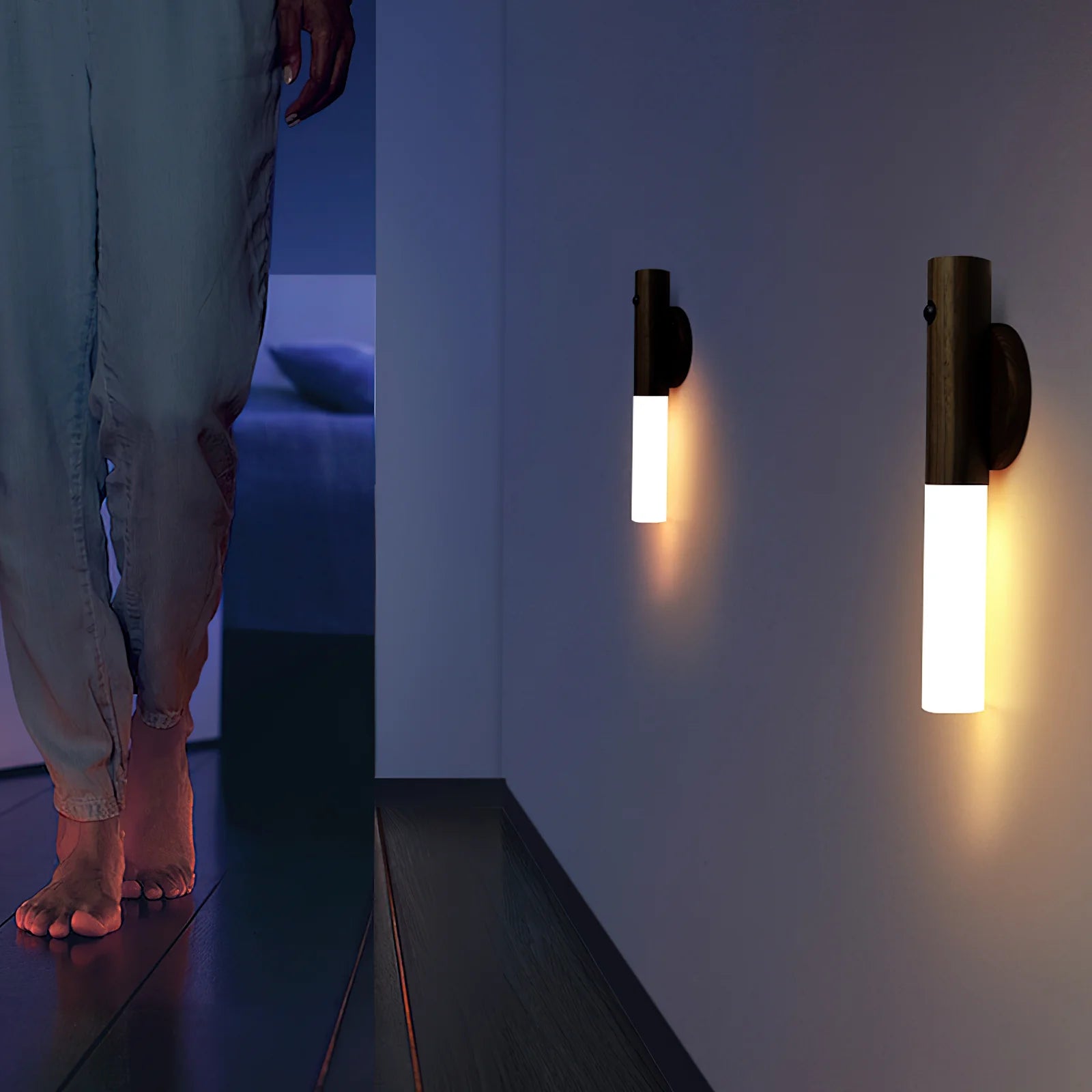 magnetic led sensor night light for  hallway