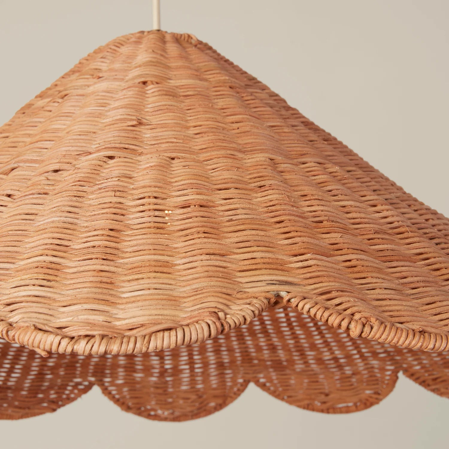 maude rattan scallop pendant light for dining room