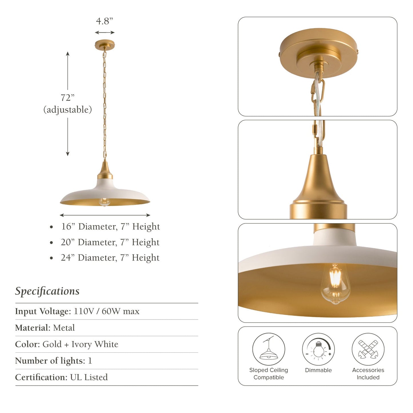 Natalia Dome Pendant Light