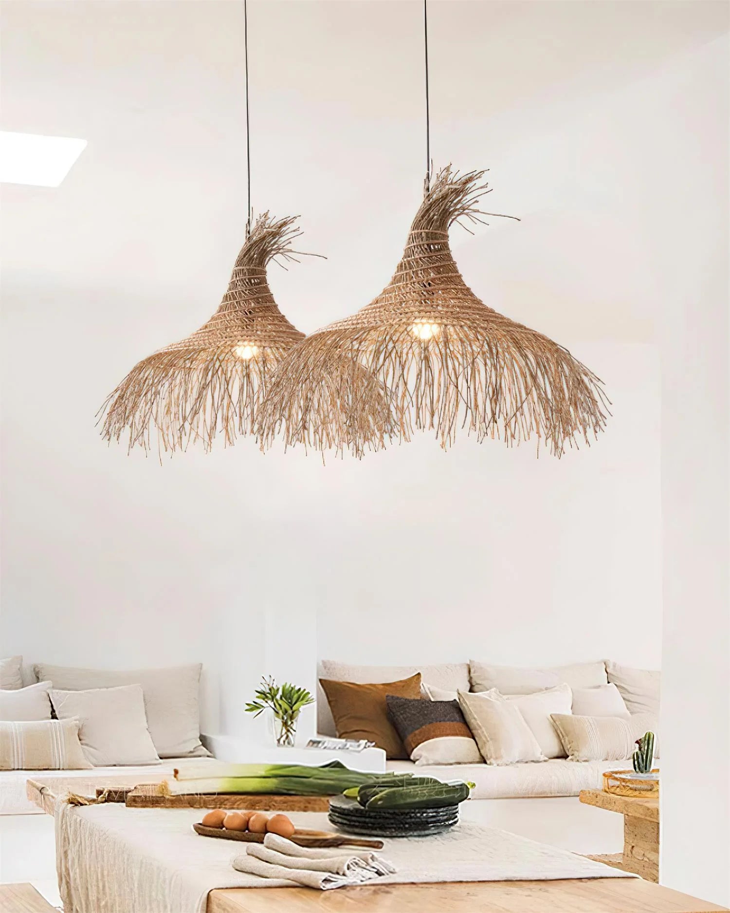 pipa natural pendant light for kitchen