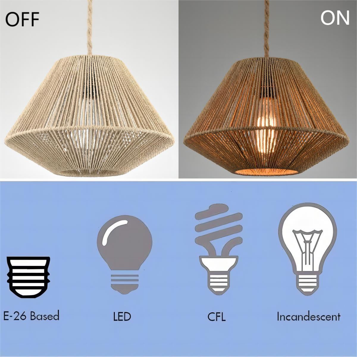 plug in pendant light hemp rope hanging light for hallway