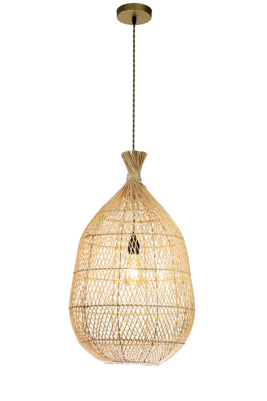 rattan teardrop pendant light for basement