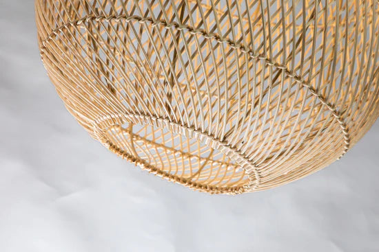 rattan teardrop pendant light for hallway