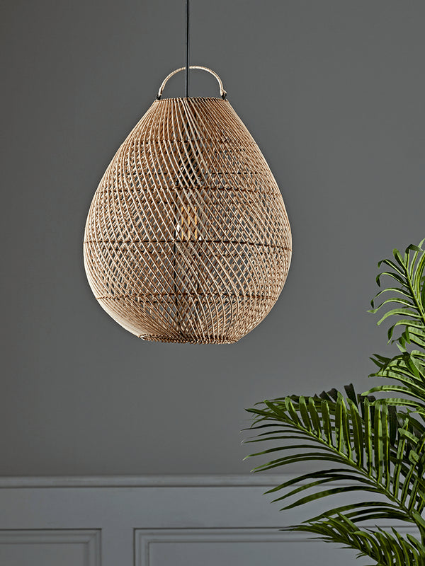 rattan teardrop pendant light for laundry room