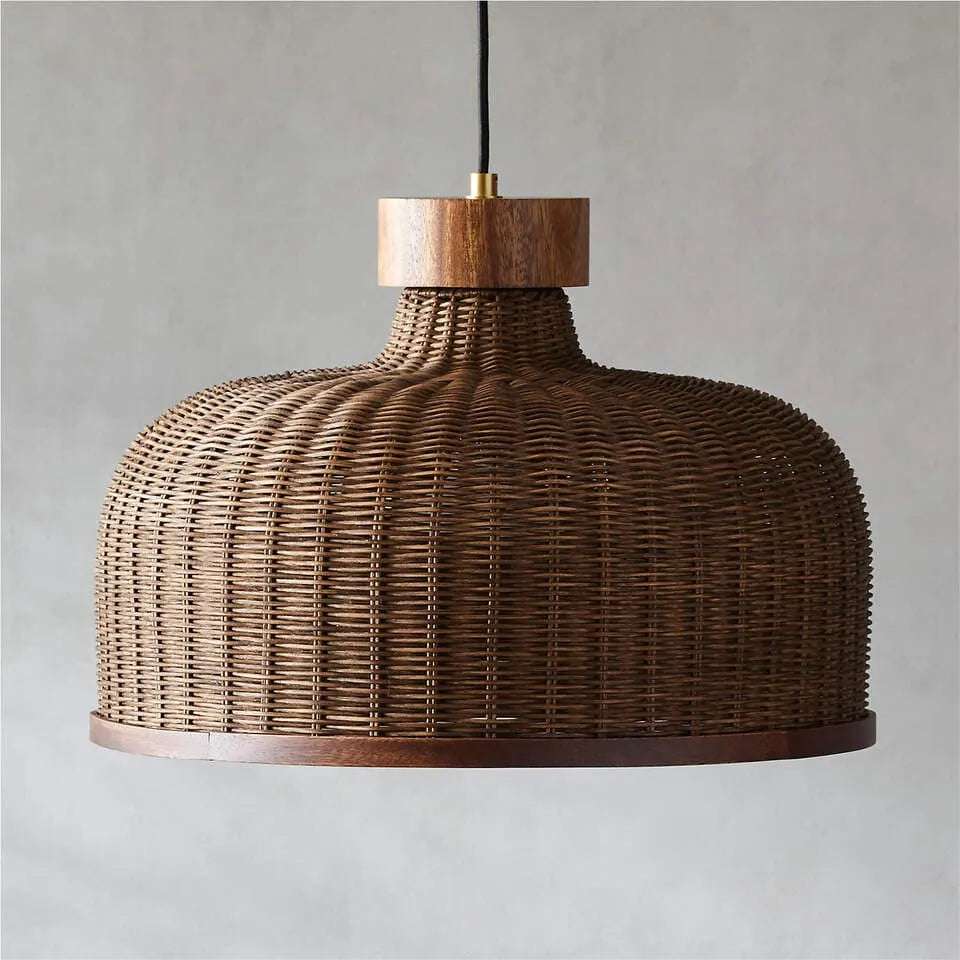 sago rounded rattan pendant light for living room