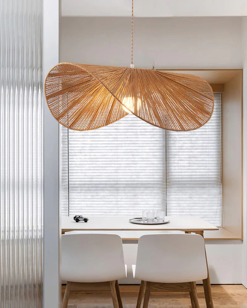 straw hat pendant light for kitchen