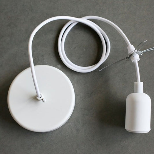 white hardwired pendant light kit