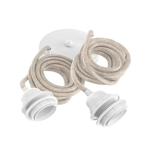 white plug in pendant light kit